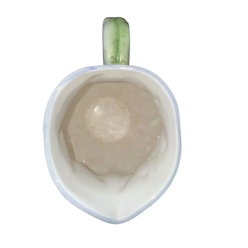 Inspirado Lily of the Valley Ceramic Pitcher Embossed Floral Hand Painted - Picture 13 of 13